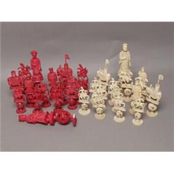 Antique Chinese C. 1880 Chess Set