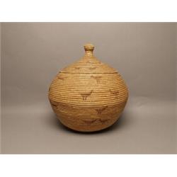 Eskimo Basket With Zoomoorphic Figures