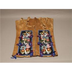 Woodlands Cree Beaded Leggings Circa 1890