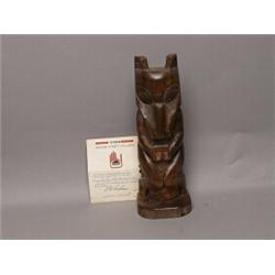 Yellow Cedar Ksan Totem by Herbert Green