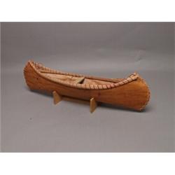 Birch Bark Canoe on Stand