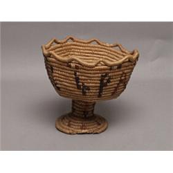 Salish Partly Imbricated Basket with Foot