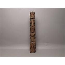 Old Kwakiutl Carved Red Cedar Totem C.1910