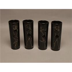 Four Modernist Ceramic Glasses