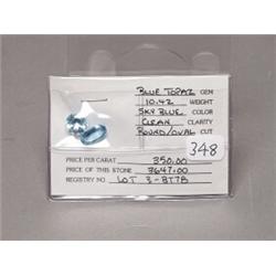 Blue Topaz 10.42 ct Sky Blue  Value $3647