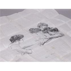 Gibson Girl Fabric Square "Mere Man"