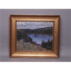 G.M. Kjellin Oil on Board Signed