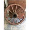 Image 1 : Antique wagon wheel complete with hub