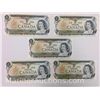 Image 1 : Lot of 5 Canadian $1 Canadian Notes in Sequence