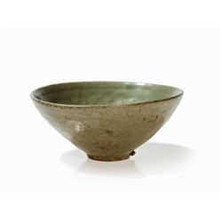 Yaozhou Bowl with Ornamental Chrysanthemum Decoration, Song
