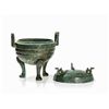 Image 8 : Lidded Bronze Vessel DING, Zhou Dynastie, 5th-4th C. BC
