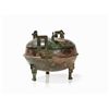 Image 5 : Bronze DING Vessel with Legs in the Shape of Bears, Han Dynasty