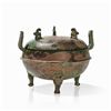 Image 9 : Bronze DING Vessel with Legs in the Shape of Bears, Han Dynasty