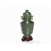 Image 8 : Jade Vase & Cover HU with Mythical Beast Handles, 19th/20th C.