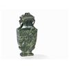 Image 7 : Jade Vase and Cover HU with Elephant Handles, 19th C.