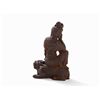 Image 9 : Cast Iron Figure of a Guanyin Seated on a Fo Lion, 18th/19th C.