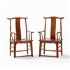 Image 7 : Pair of Huanghuali ‘Yokeback’ Armchairs, 18th C.