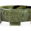 Image 2 : Celadon Jade ‘Marriage Bowl’ with Chrysanthemum Relief, 19th C.