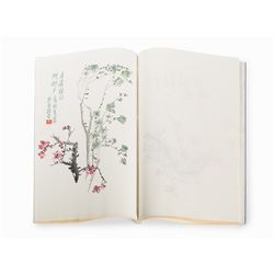 Qi Baishi, Album with Woodblock Prints, 2 Volumes, 1955