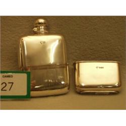 Walker & Hall silver hallmarked hip flask, Sheffield 1903…