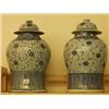 Image 1 : Pair of late 19c lidded ginger jars, 18" high…