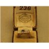 Image 1 : Art Deco white metal ring set with many diamonds and central Burmese sapphire…