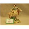 Image 1 : Late 19c Staffordshire figure of young girl and goat, damage to horn…