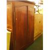 Image 1 : Polished oak two door armoire with brass decoration…