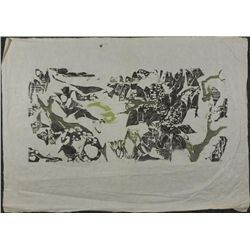 Betty Snyder Shapiro Orig Woodcut Print -Through Trees