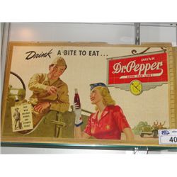 DR PEPPER WAR TIME PRODUCT SIGN