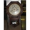 Image 1 : 1817-1853 NEW HAVEN WOODEN FRAMED WALL CLOCK