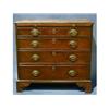 Image 1 : A Georgian mahogany chest with brushing slide and 4 long drawers raised on bracket feet complete...
