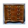 Image 1 : A Georgian mahogany serpentine fronted chest of 2 short and 3 long graduated drawers, raised on b...