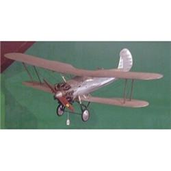 A large and impressive wooden, canvas and dauped model of a Bristol Bull Dog aeroplane £400-600...