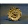 Image 1 : A 19th Century faience octagonal pottery plate decorated a Lancer 8" £20-30...