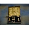 Image 1 : A silver 6 piece condiment set comprising 2 salts, 2 pepperettes, 2 mustard pots and 4 salt spoon...