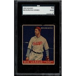 1933 Goudey #64 Burleigh Grimes SGC 1 (10 Poor)