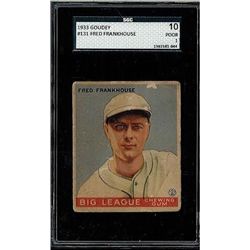1933 Goudey #131 Fred Frankhouse SGC 1 (10 Poor)