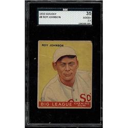 1933 Goudey #8 Roy Johnson SGC 2.5 (35 Good+)