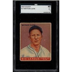 1933 Goudey # 17 Watson Clark SGC 3 (VG 40)