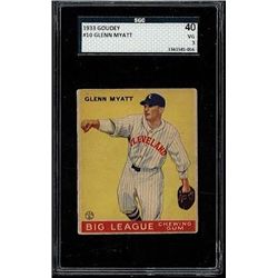 1933 Goudey #10 Glenn Myatt SGC 3 (40 Very Good)