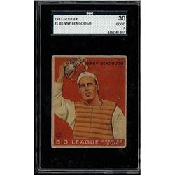 1933 Goudey #1 Benny Bengough SGC 2 (30 Good)