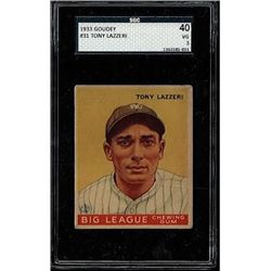 1933 Goudey #10 Tony Lazzeri SGC 3 (40 Very Good)