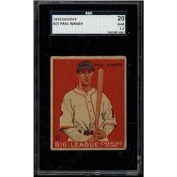 1933 Goudey #25 Paul Waner SGC 1.5 (25 Fair)