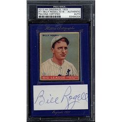 2013 HA Originals, 1933 #11 Bill Rogell 5/16 PSA/DNA