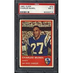 1963 Fleer #74 Charles McNeil PSA 7