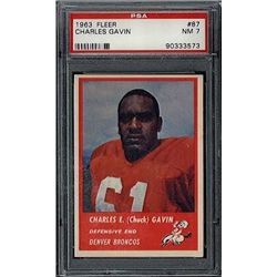 1963 Fleer #87 Charles Gavin Card PSA 7