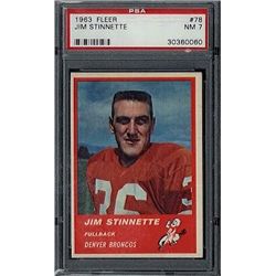 1963 Fleer #78 Jim Stinnette Card PSA 7