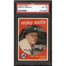 1959 Topps Mickey Mantle Card #10 Very Good/Excellent