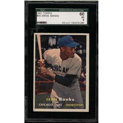 1957 Topps #55 Ernie Banks Card SGC 5 (60 Excellent)